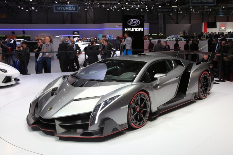 shutterstock_265075370 Lamborghini Veneno Roadster LP750-4 car on display at, automotive, car, speed, motor,